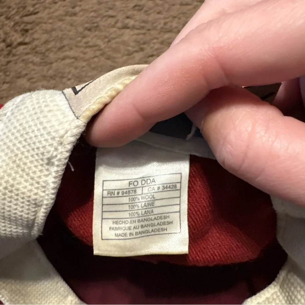 Nike Washington Redskins Hat Vintage 100% Wool 7 1/4 Red Gold Burgundy